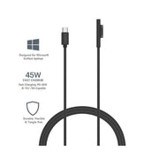 Cygnett Essentials USB-C to Microsoft Surface Laptop Cable 2M Black 45W Magnetic Charge