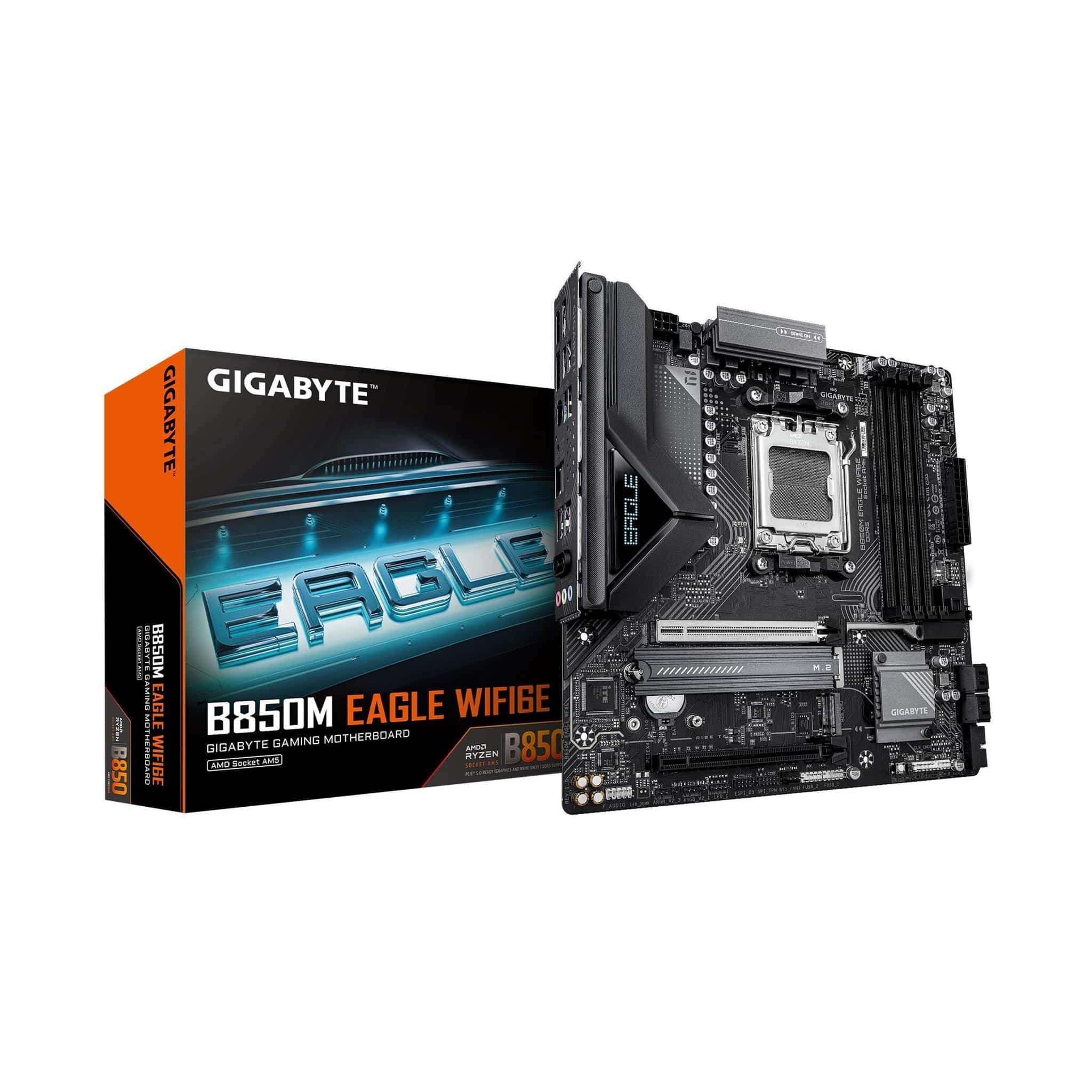 Gigabyte B850M EAGLE WiFi6E AMD AM5 DDR5 4xM.2 microATX Motherboard