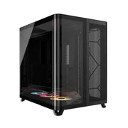 Corsair AIR 5400 RS-R ARGB Mid-Tower ATX Case - Black Triple-Chamber 360mm Ra...