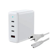 USP 100W 4-Port USB-C PD GaN Wall Charger White 3xUSB-C 1xUSB-A