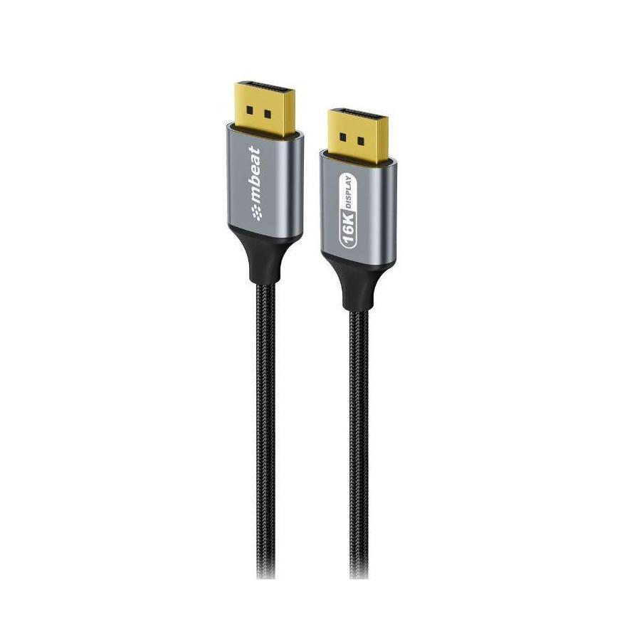 MBEAT Tough Link 1.8m DP to DP Cable Space Grey 40Gbps 16K