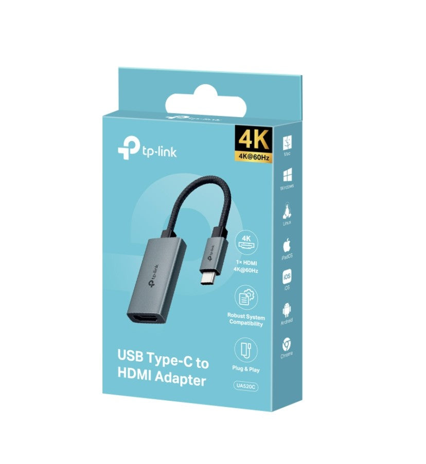 TP-Link UA520C USB-C to HDMI Adapter 4K 60Hz Plug-and-Play
