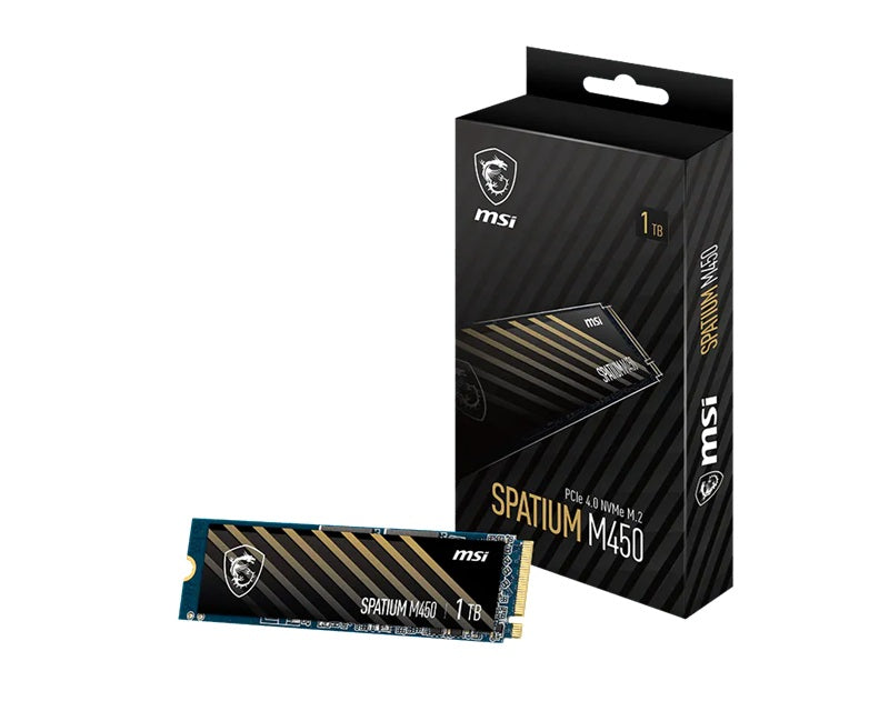 MSI SPATIUM M450 1TB NVMe SSD PCIe 4.0 3400/2400MB/s 350TBW
