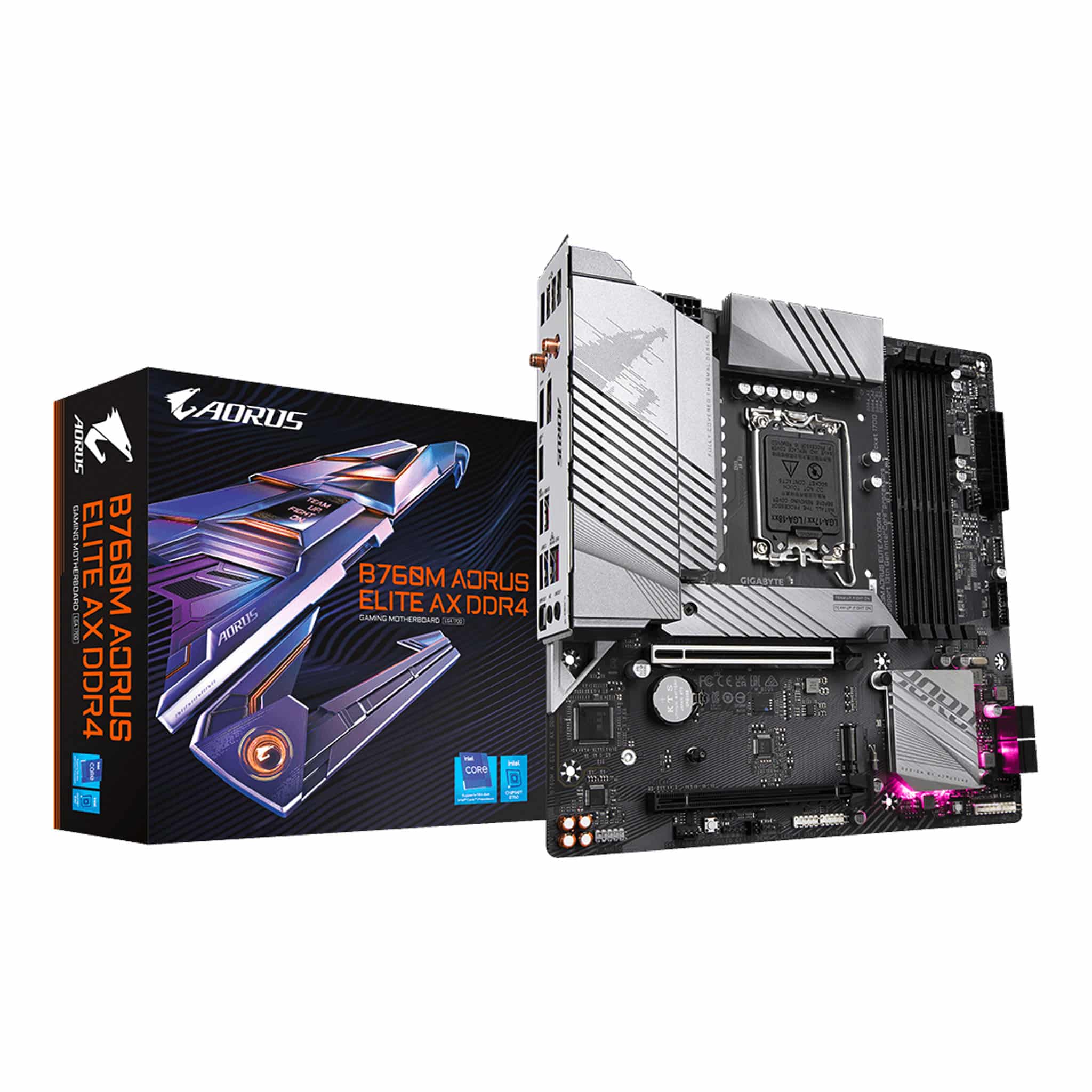 Gigabyte B760M Aorus Elite AX DDR4 LGA 1700 microATX Motherboard
