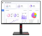 Lenovo ThinkVision T32p-30 32" UHD 4K IPS Monitor DP HDMI USB-C Hub VESA Adjustable