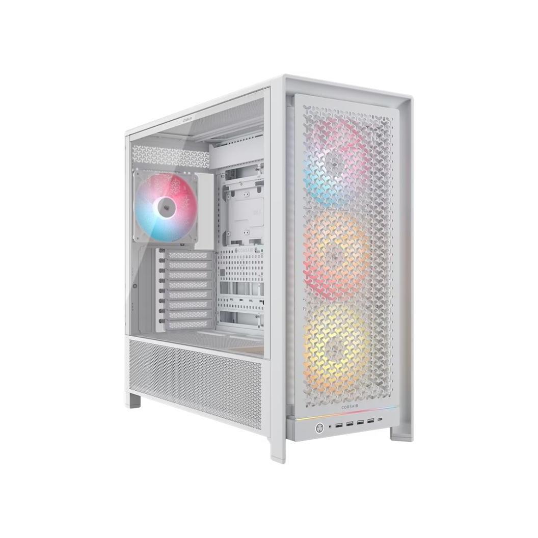 Corsair FRAME 5000D RS ARGB High-Airflow Mid-Tower PC Case - White ATX 450mm ...