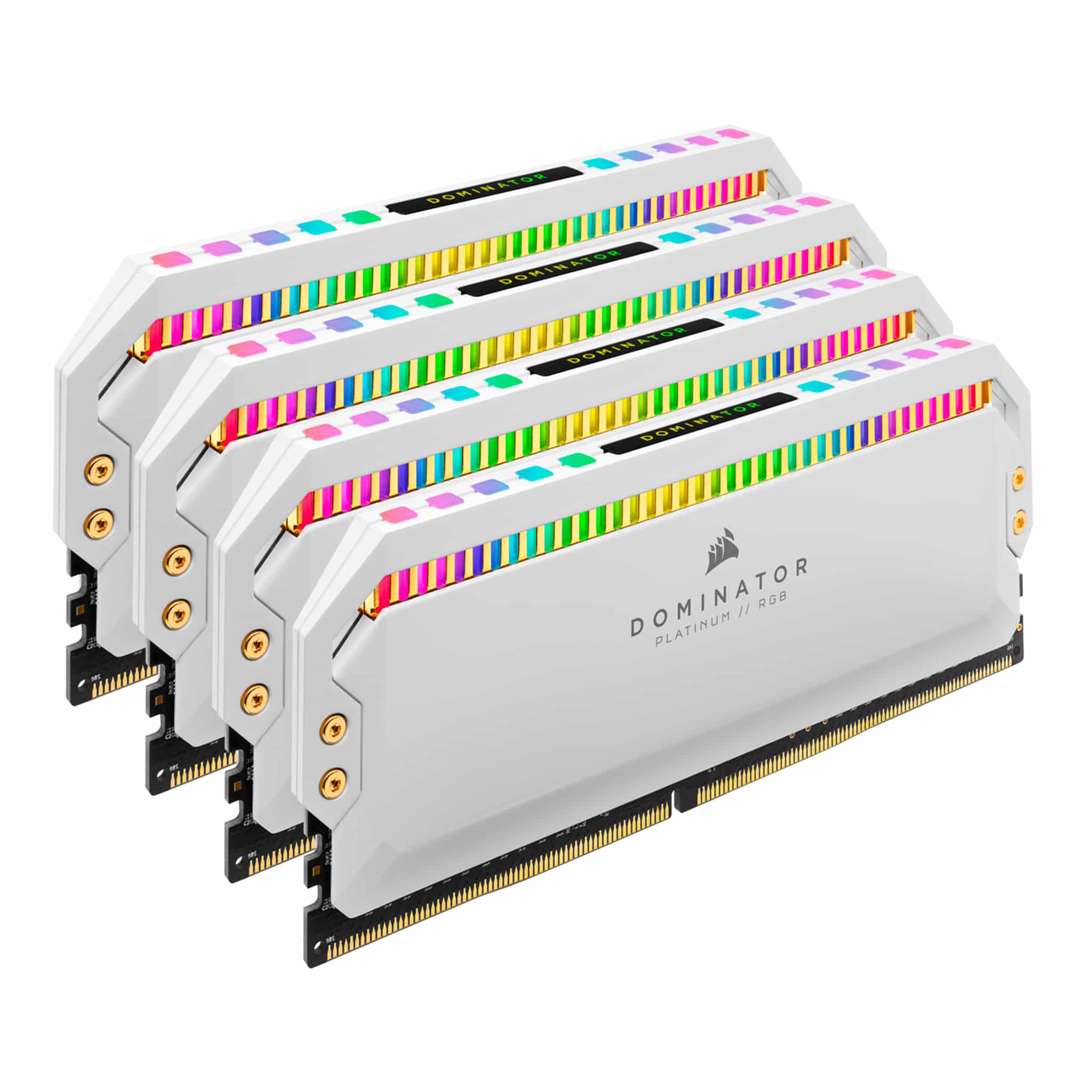 Corsair Dominator Platinum RGB 32GB Kit (4x8GB) DDR4 3200MHz C16 White Desktop Gaming Memory CMT32GX4M4C3200C16W