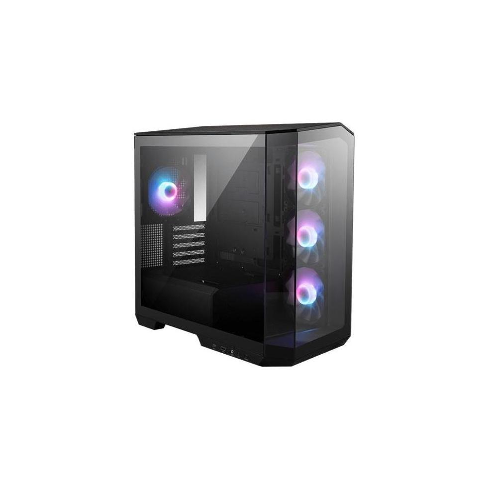 MSI MAG PANO M100R PZ BLACK Micro ATX Case 1x USB 3.2 2x USB 2.0 4x PCI-E 2x 2.5" 2x 3.5