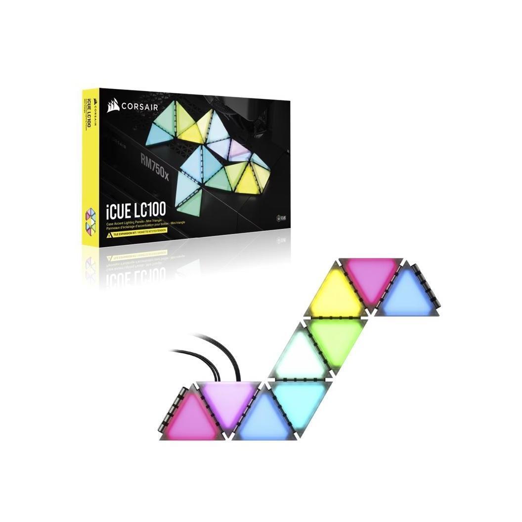 Corsair iCUE LC100 Mini Triangle Case Accent Lighting Panels 9x Tile Expansion Kit