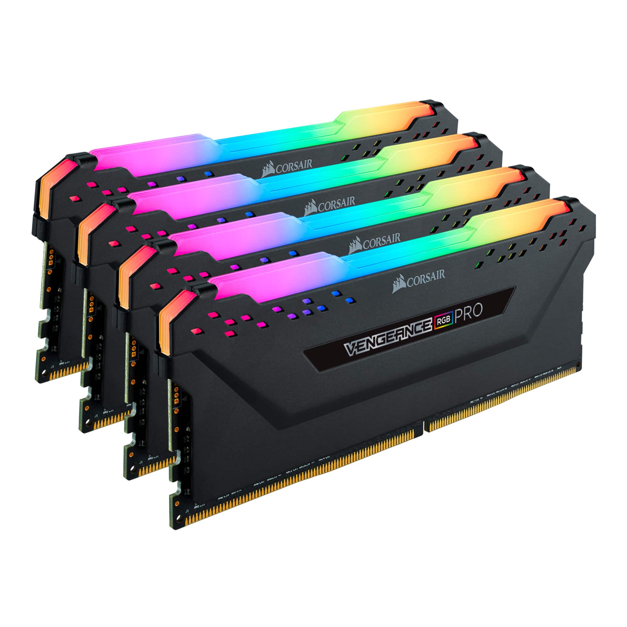 Corsair Vengeance RGB PRO 64GB Kit (4x16GB) DDR4 3600MHz C18 Black Desktop Gaming Memory CMW64GX4M4D3600C18