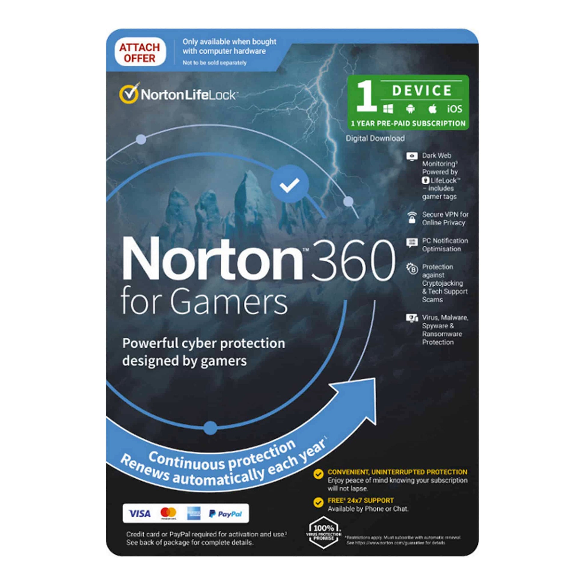 Norton 360 for Gamers OEM 1 Device 1 Year