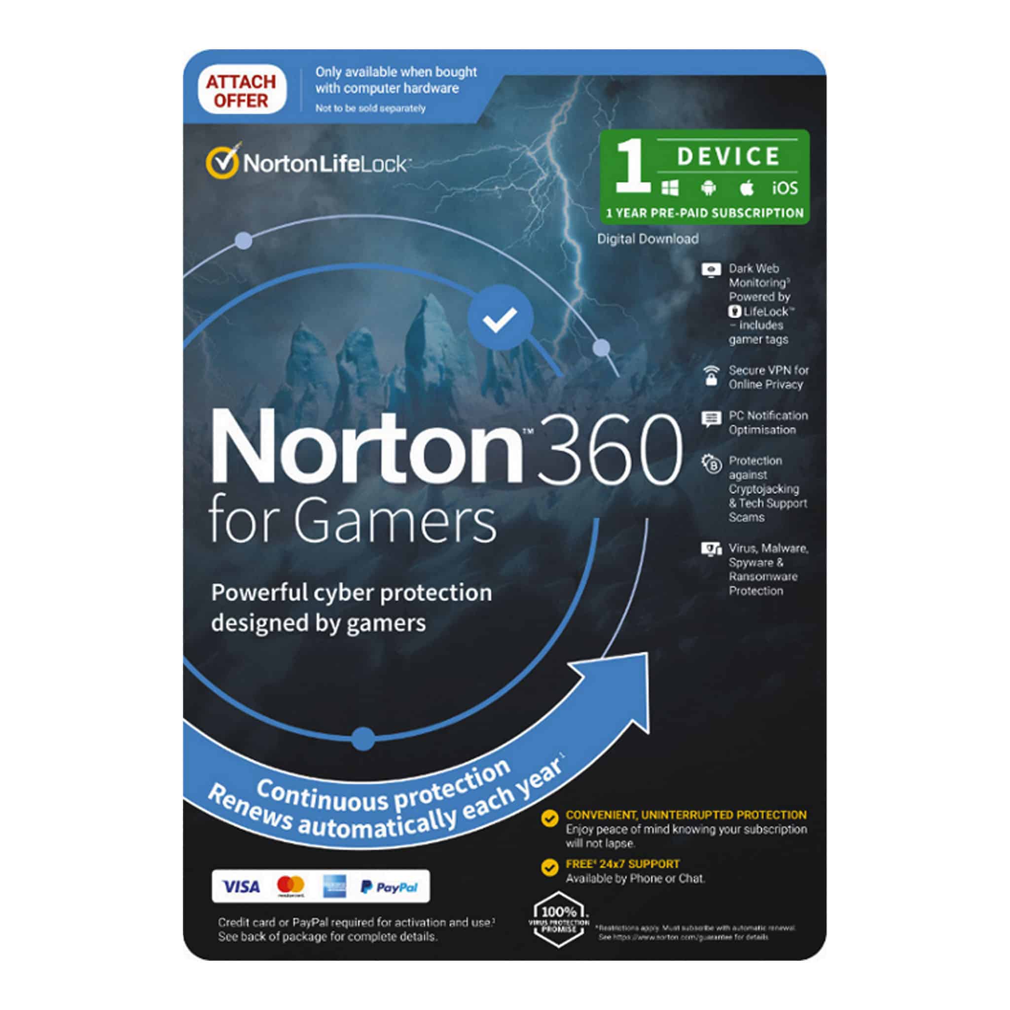 Norton 360 for Gamers OEM 1 Device 1 Year