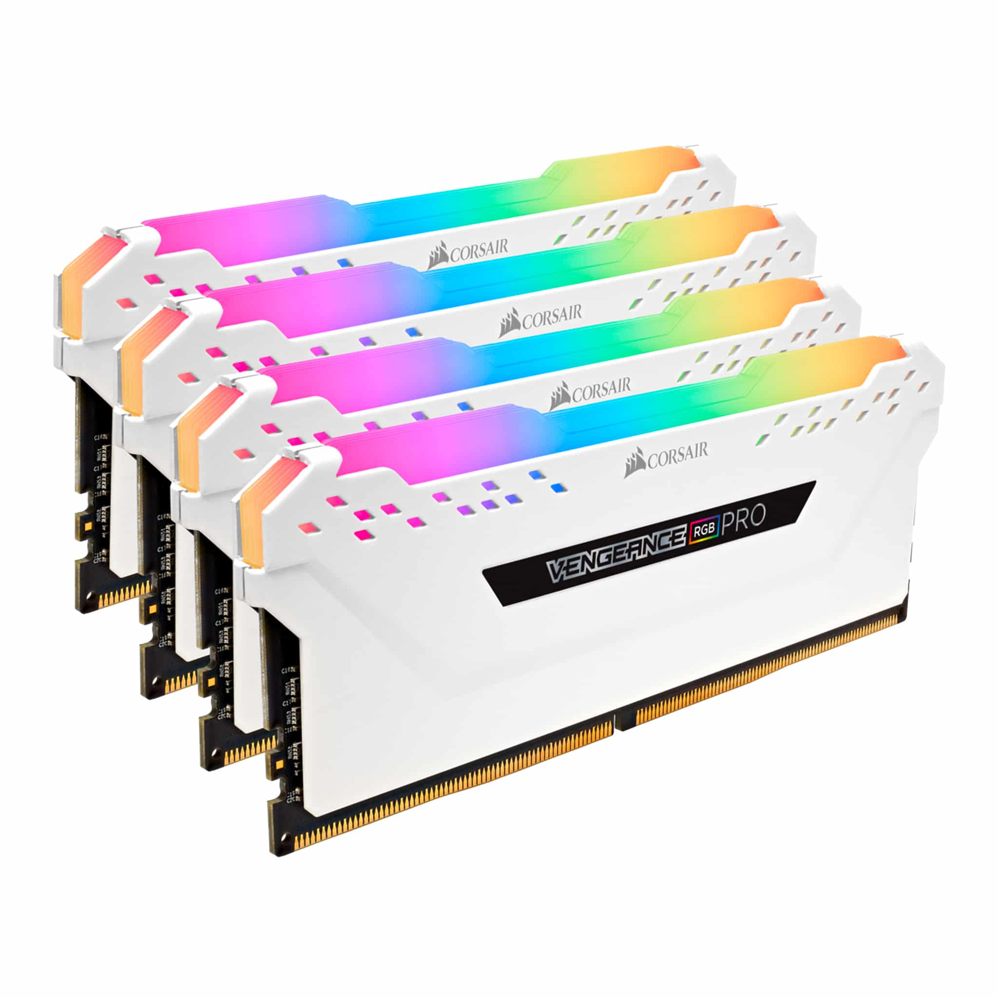 Corsair Vengeance RGB PRO 32GB Kit (4x8GB) DDR4 3200MHz C16 White Desktop Gaming Memory CMW32GX4M4C3200C16W