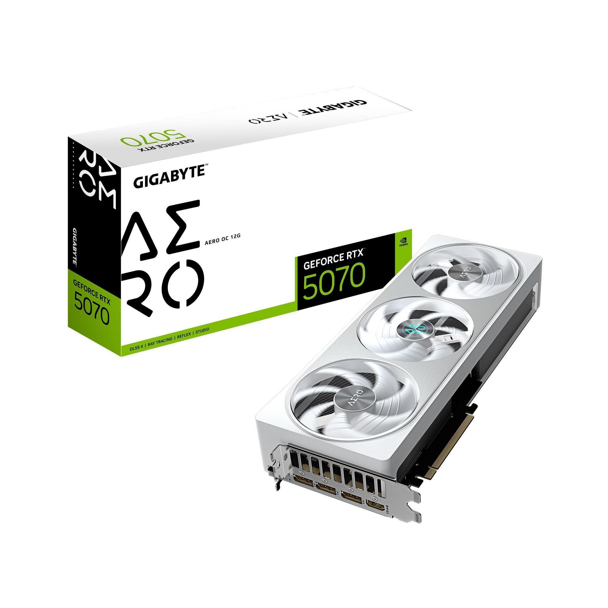 Gigabyte GeForce RTX 5070 AERO OC 12GB GDDR7 2625MHz Graphics Card