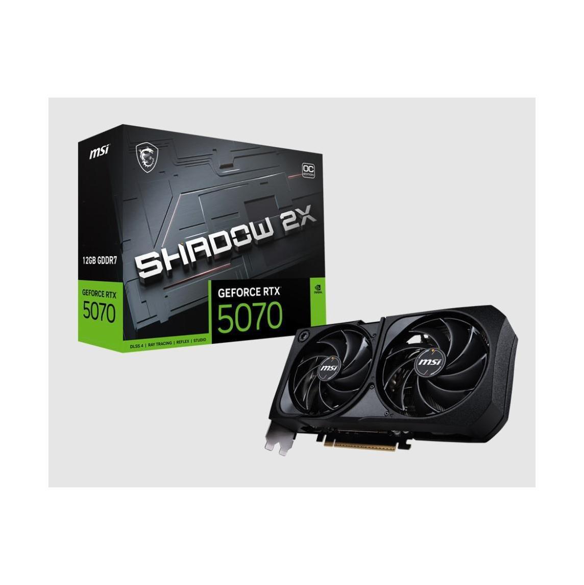 MSI GeForce RTX 5070 SHADOW 2X OC 12GB GDDR7 2542MHz Graphics Card