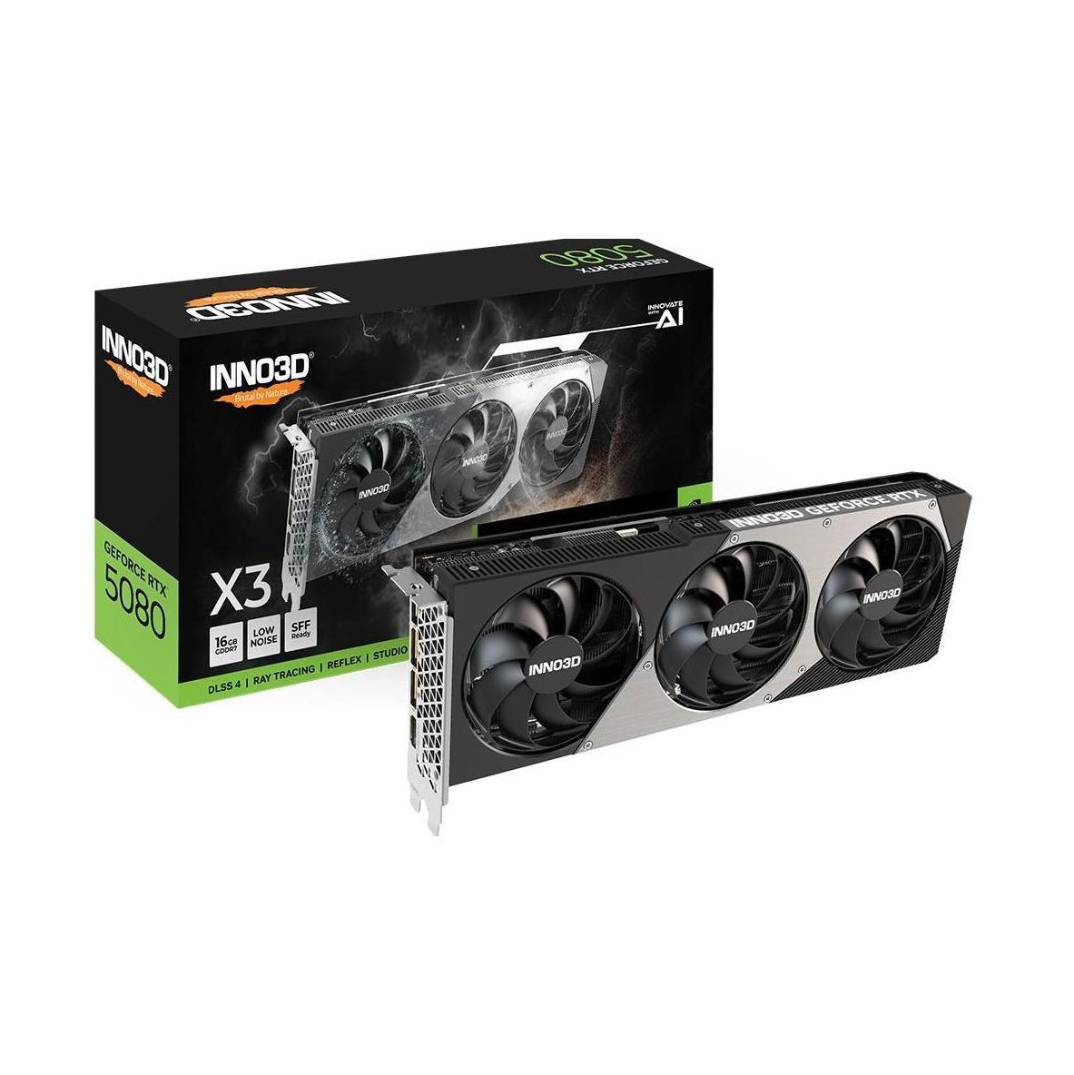 INNO3D GeForce RTX 5080 X3 OC 16GB GDDR7 2617MHz Graphics Card