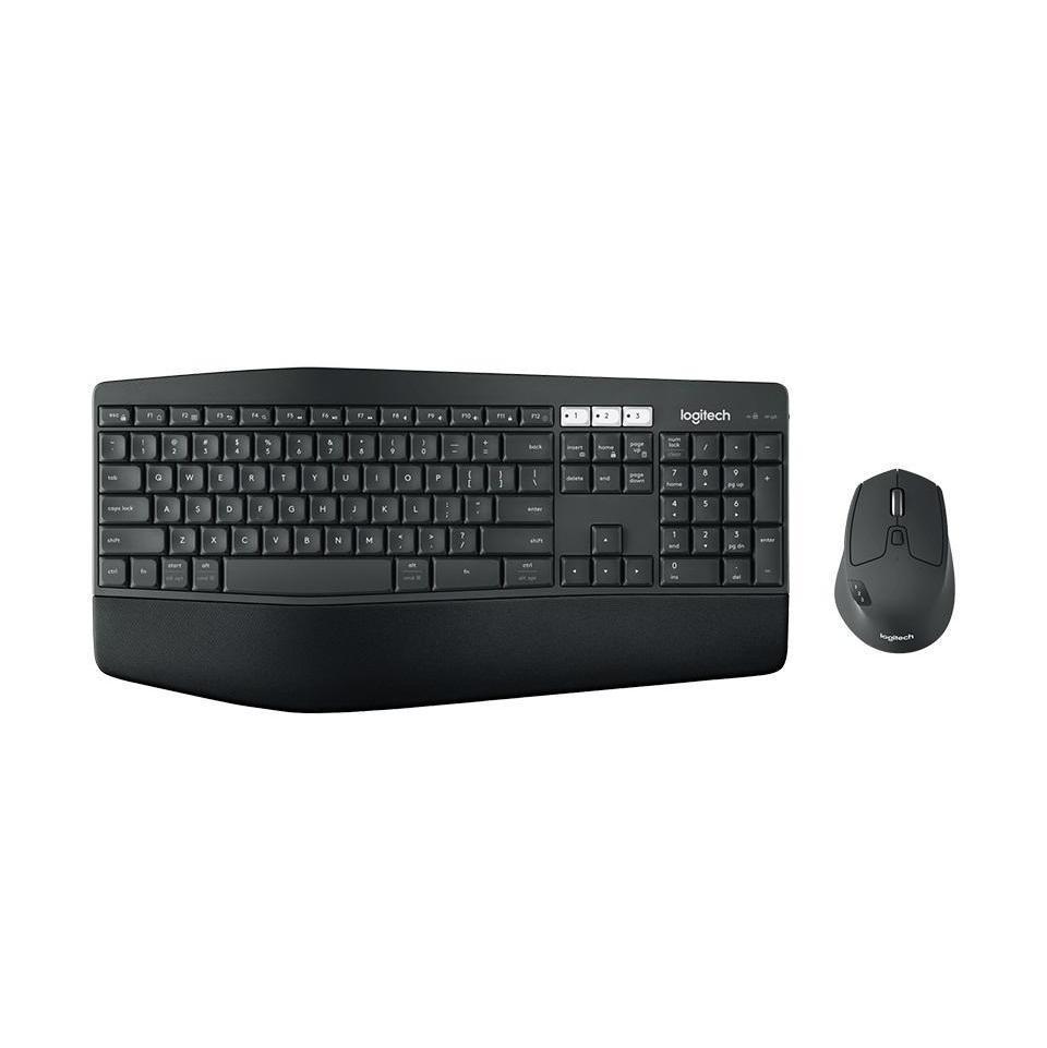 Logitech MK850 Wireless Keyboard Mouse Combo Incurve Keys Low Profile Cushioned Palm Rest