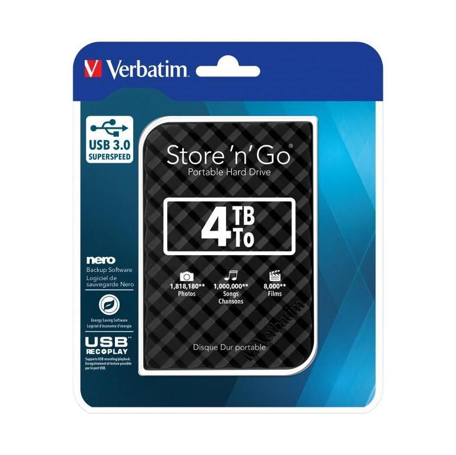 Verbatim 4TB 2.5" USB 3.0 External Hard Drive