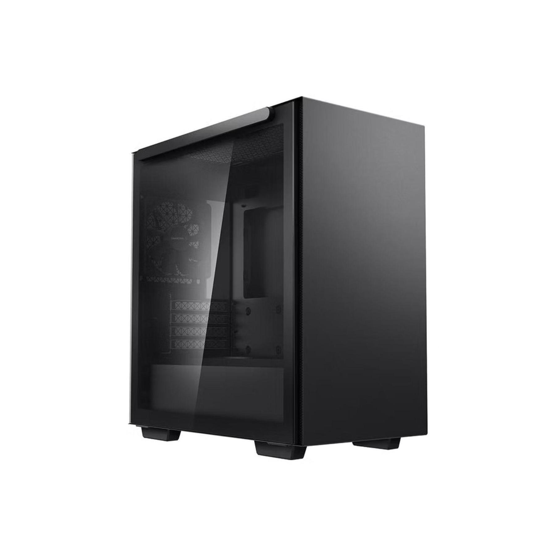 DEEPCOOL MACUBE 110 Black Minimalistic Micro-ATX Case Magnetic Tempered Glass Panel