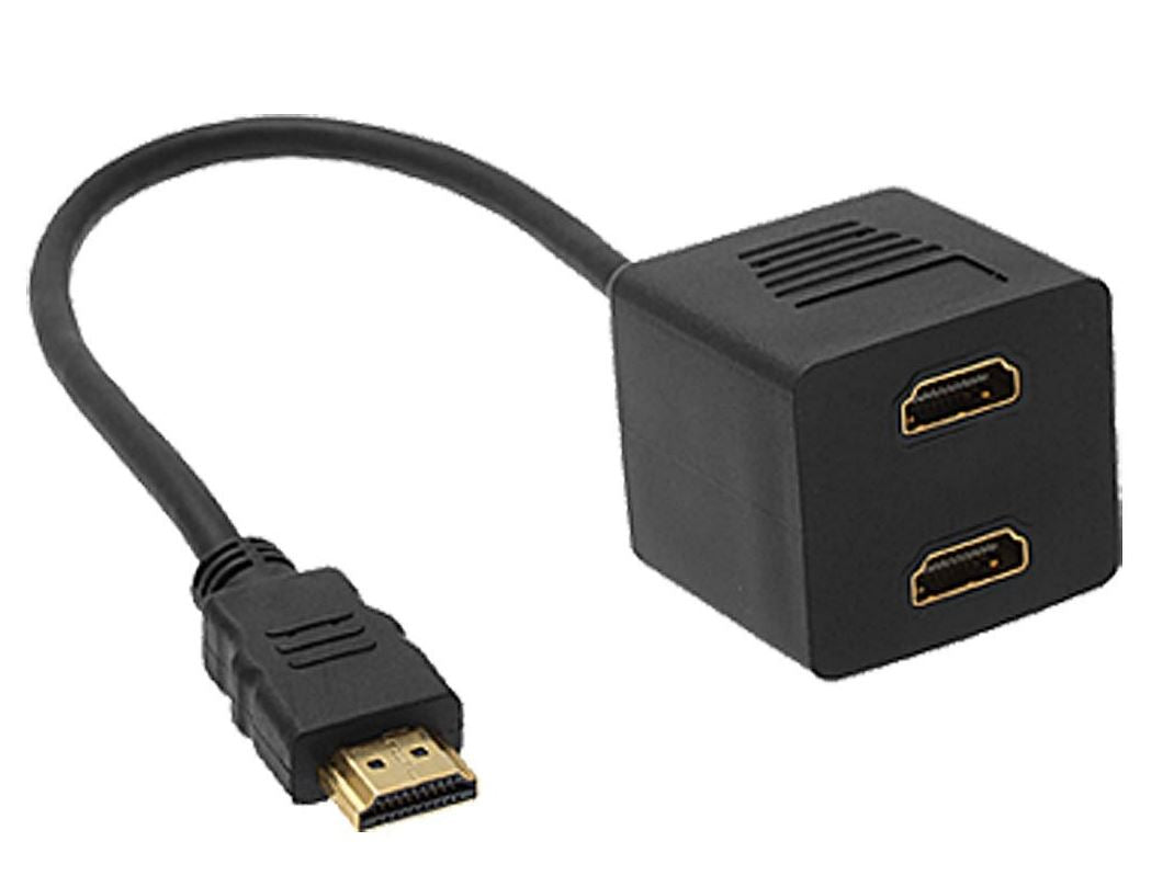 Astrotek HDMI Splitter 15cm Male to 2x Female Full HD 3D Amplifier