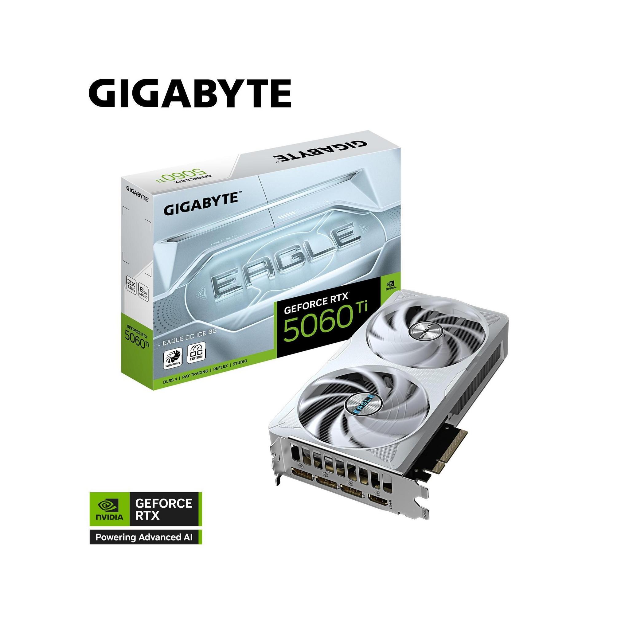 Gigabyte GeForce RTX 5060 Ti EAGLE OC ICE 8GB GDDR7 2617MHz Graphics Card