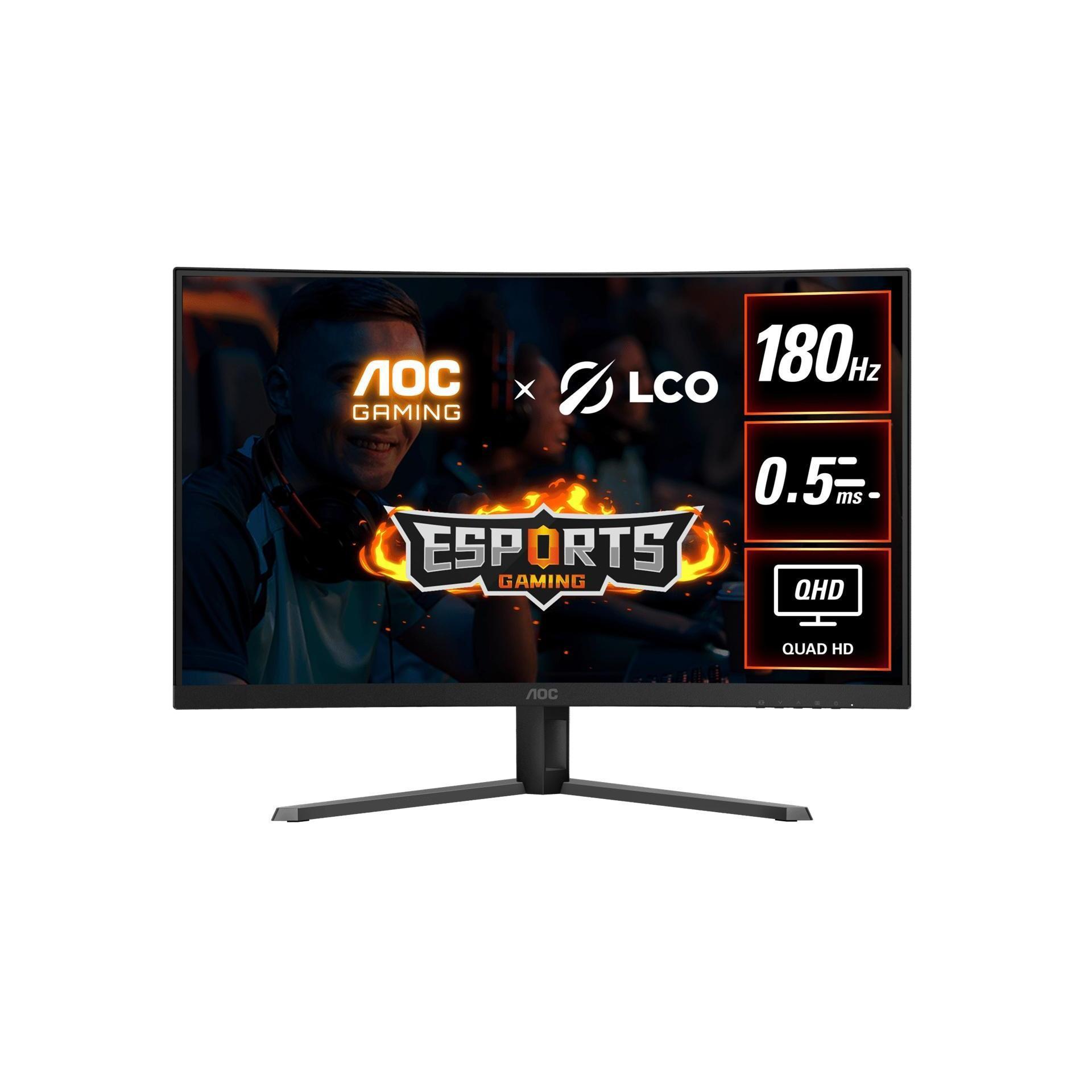 AOC CQ32G4E 31.5" QHD Curved 180Hz VA 0.5ms MPRT Monitor DP HDMI