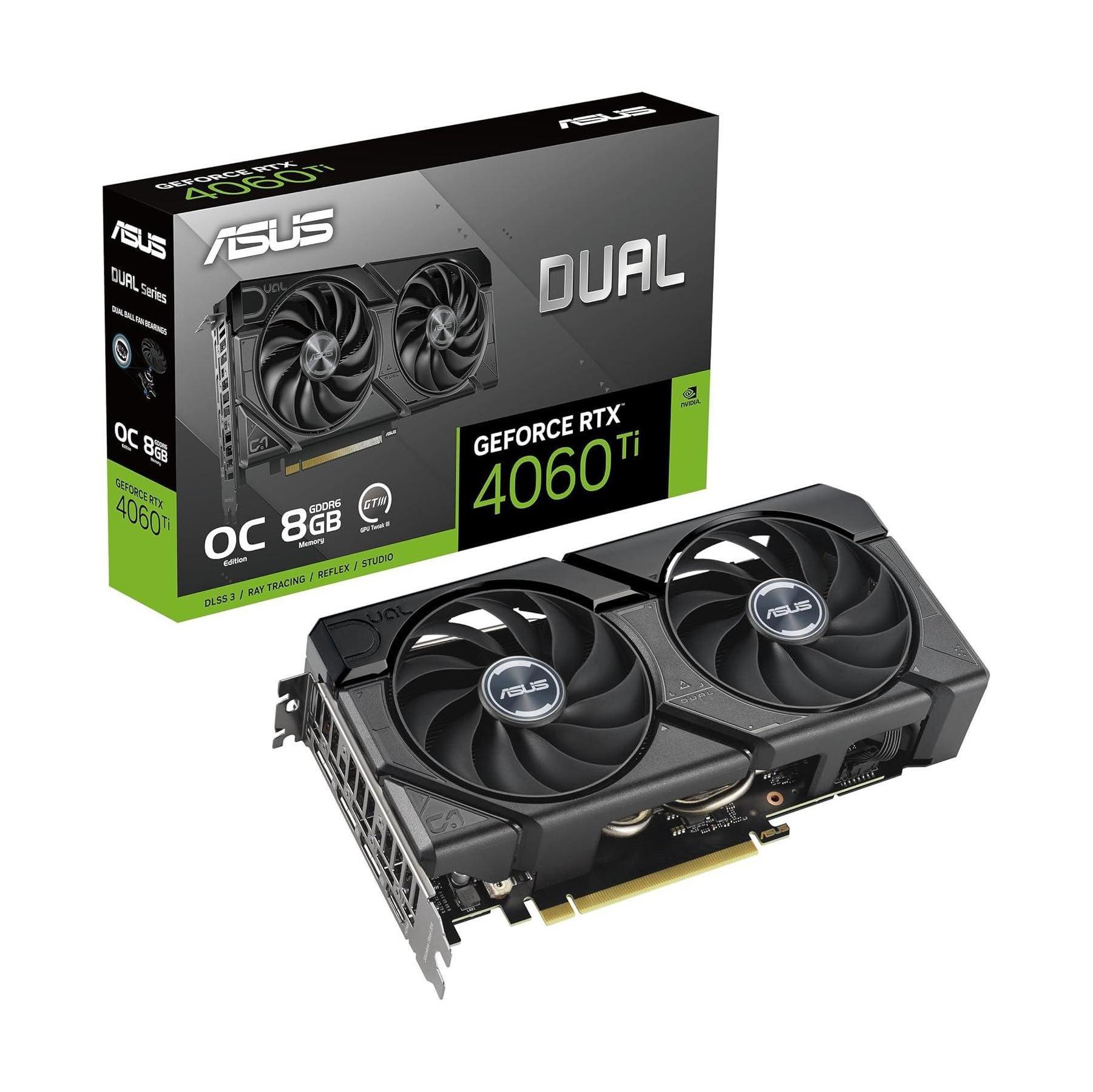 ASUS DUAL-RTX4060TI-8G-EVO RTX 4060 Ti EVO 8GB GDDR6 Graphics Card