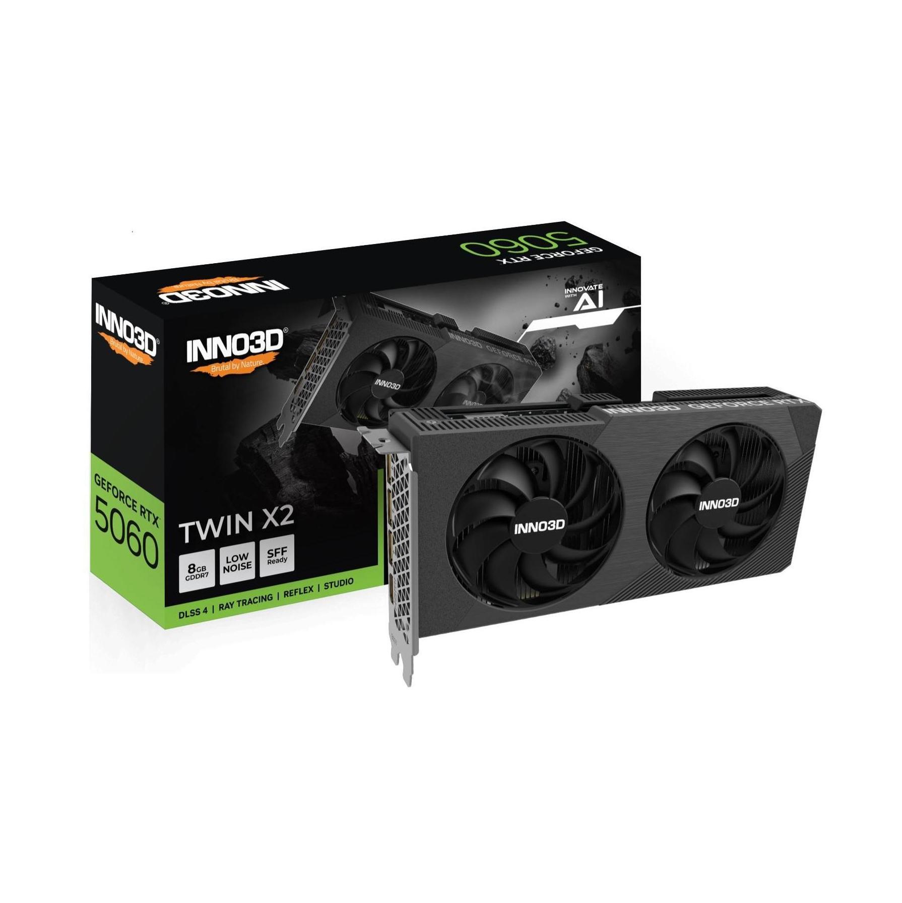 INNO3D GeForce RTX 5060 TWIN X2 8GB GDDR7 2497MHz Graphics Card