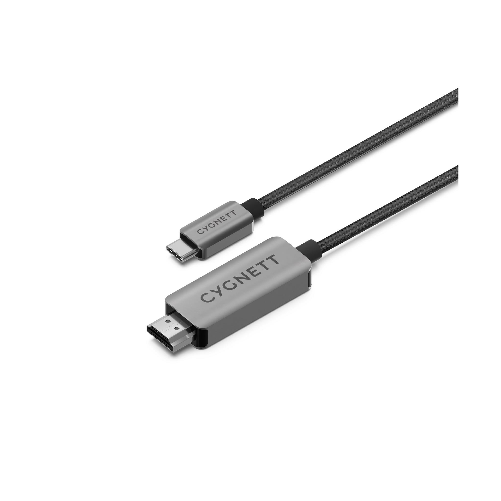 Cygnett Unite 8K USB-C to HDMI Cable 2.5M Black Supports 8K 60Hz 4K 120Hz