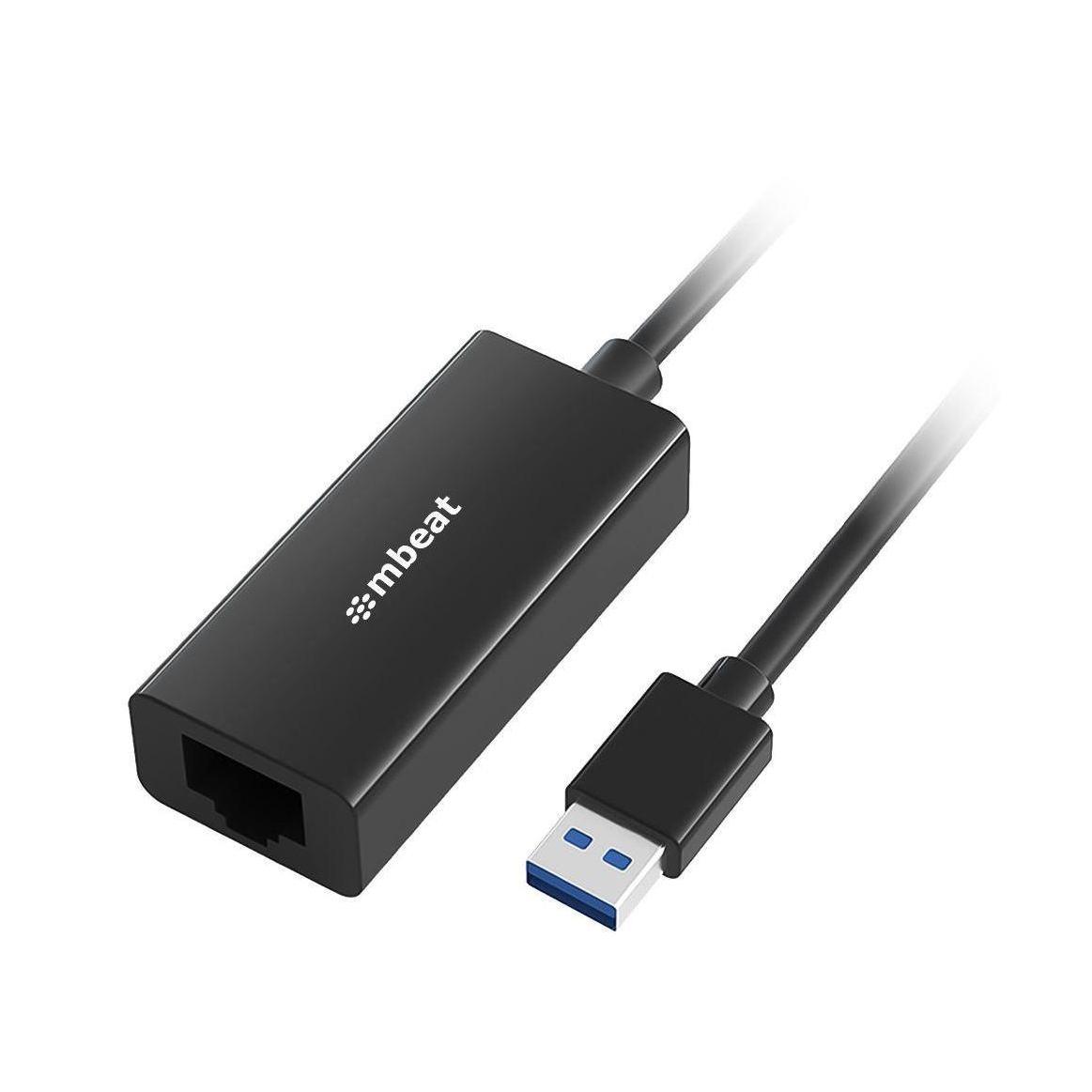MBEAT USB 3.0 Gigabit Ethernet Adapter Black RJ45