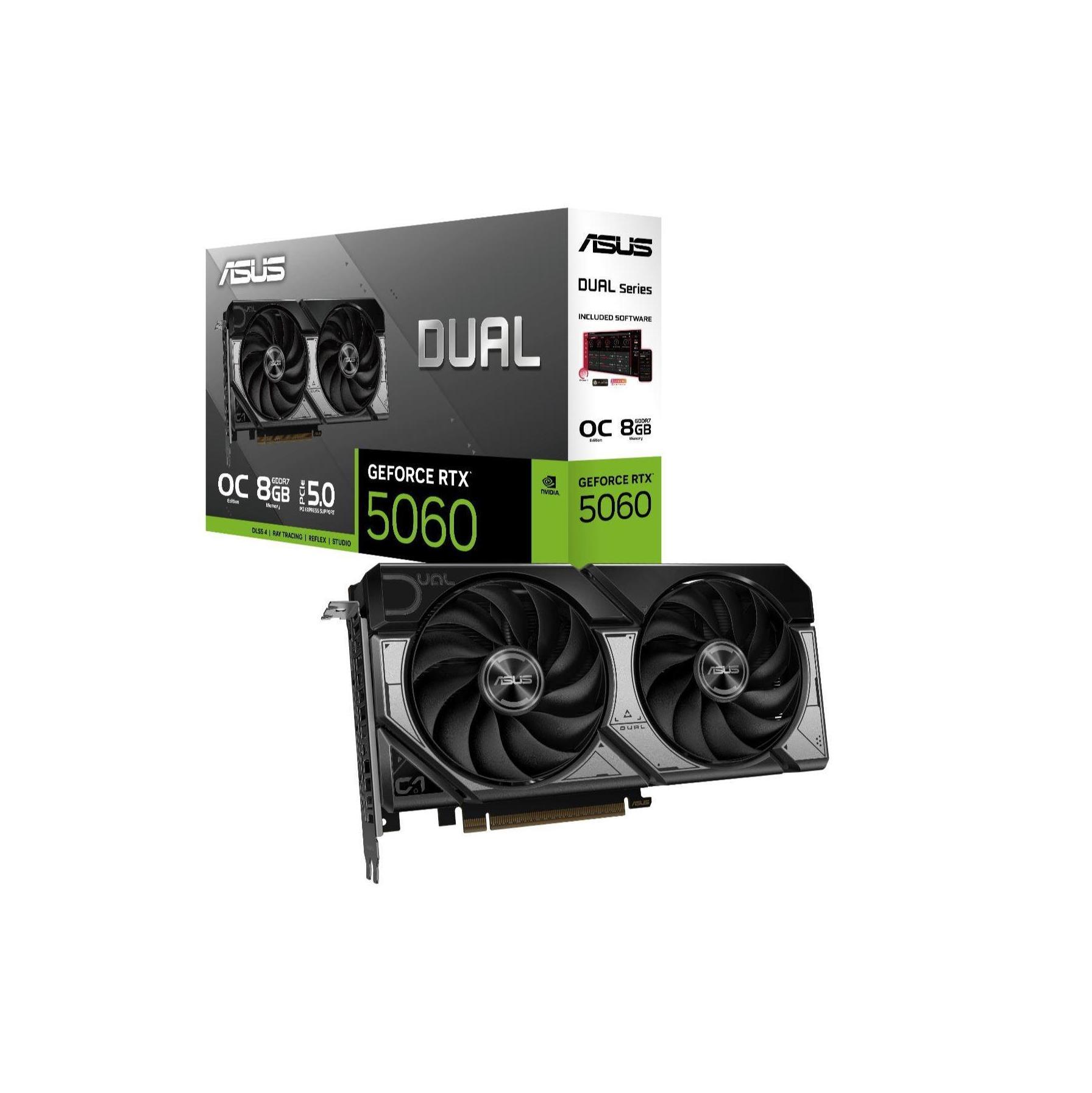 ASUS DUAL-RTX5060-O8G RTX 5060 8GB GDDR7 2535MHz Graphics Card