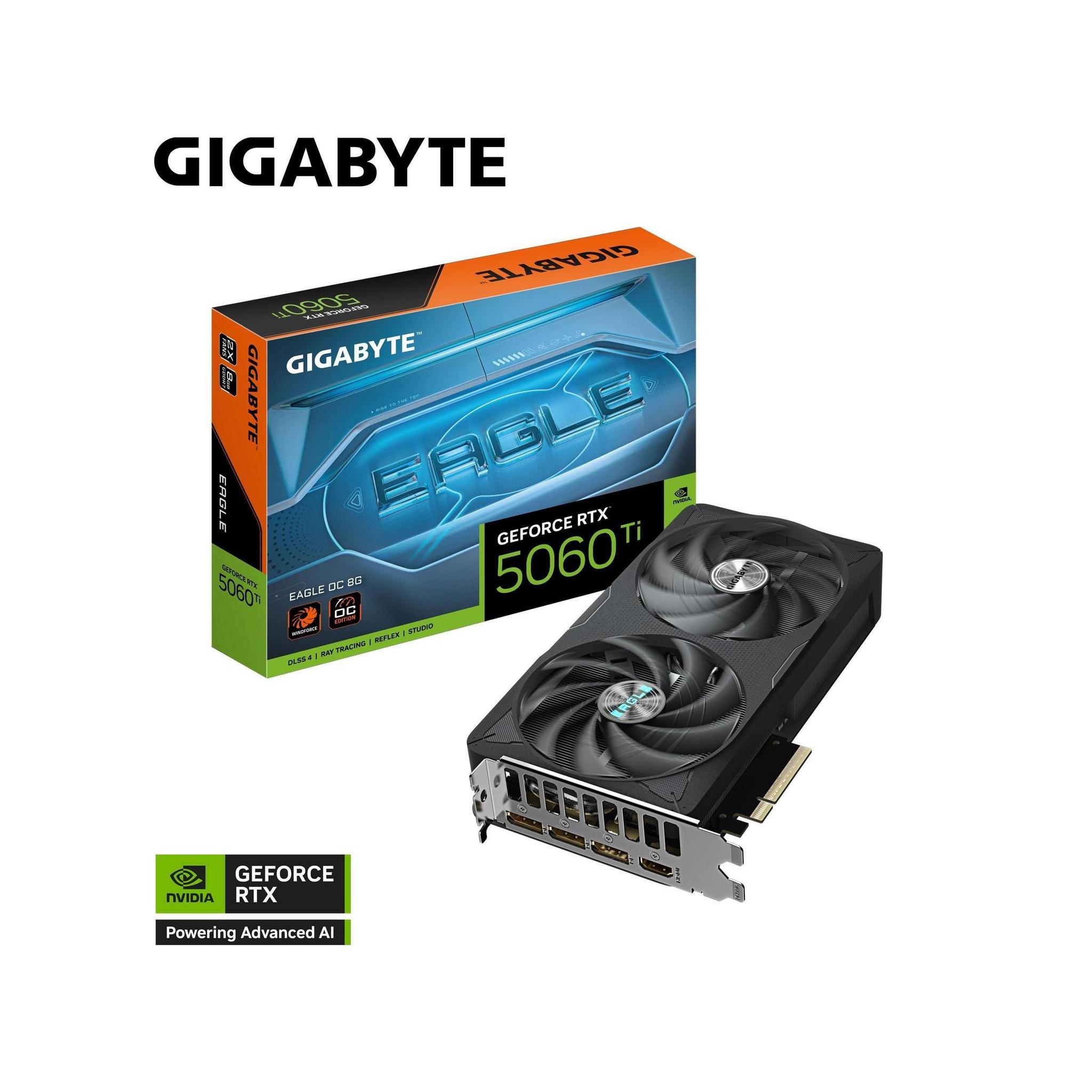 Gigabyte GeForce RTX 5060 Ti EAGLE OC 8GB GDDR7 2617MHz Graphics Card