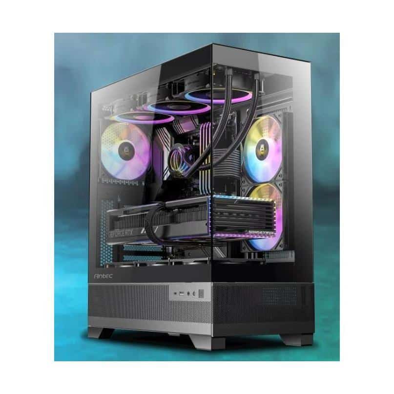 Antec CX700 ARGB Black ATX USB-C 3.2 Gen 2 Tool Free Panels Vertical Cooling 3x 120mm ARGB Fans Case