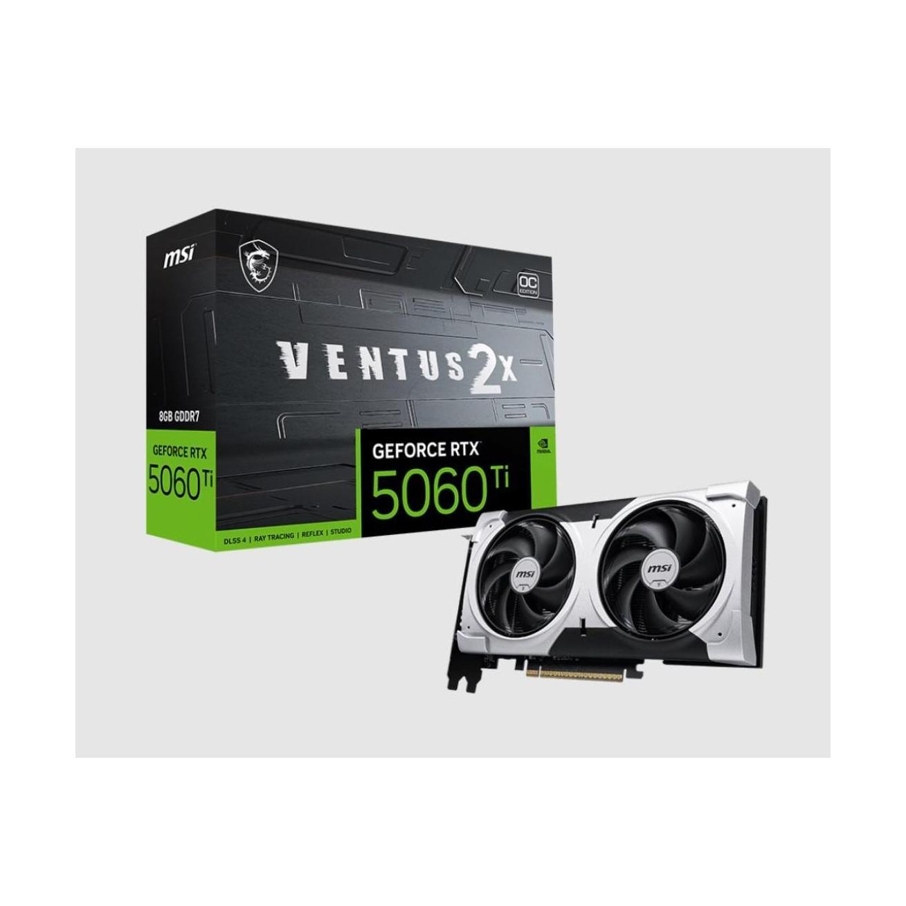 MSI GeForce RTX 5060 Ti 8G VENTUS 2X OC PLUS 8GB GDDR7 2602MHz Graphics Card