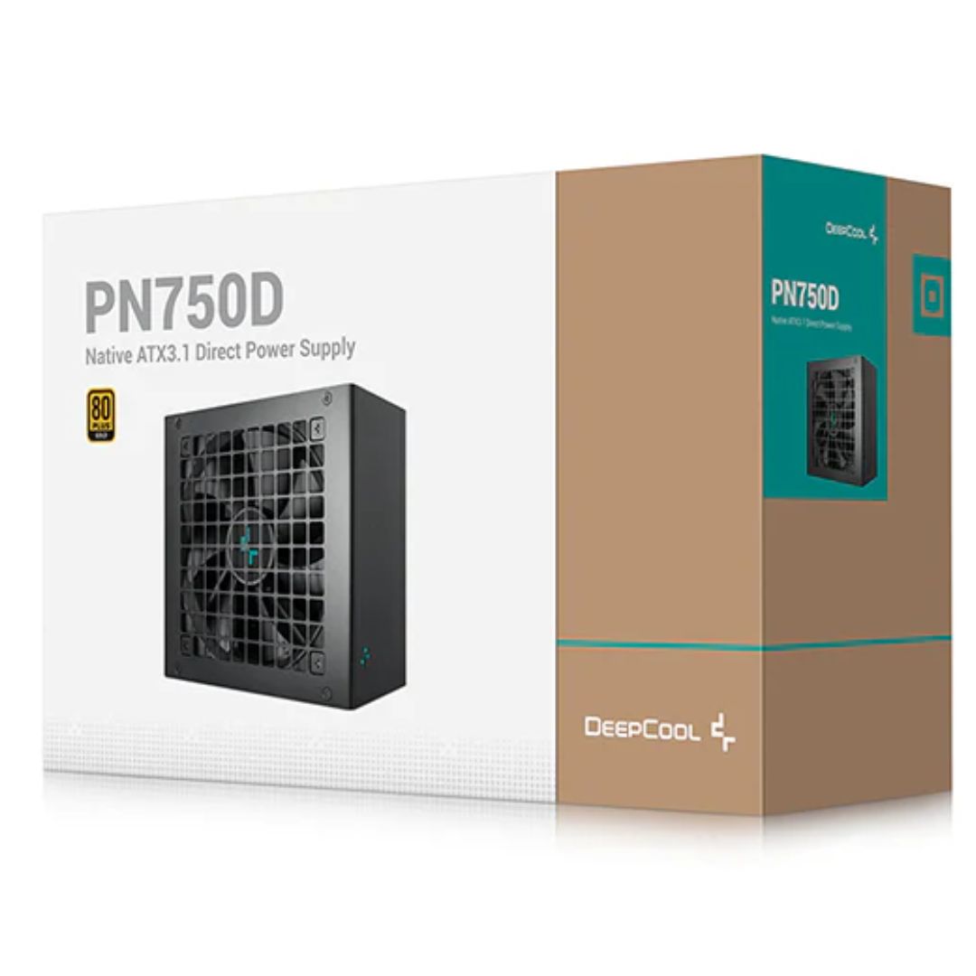 DEEPCOOLL PN750D 750W 80PLUS GOLD ATX POWER SUPPLY 120MM FAN JAPANESE CAPS DCDC PCIe 5.1