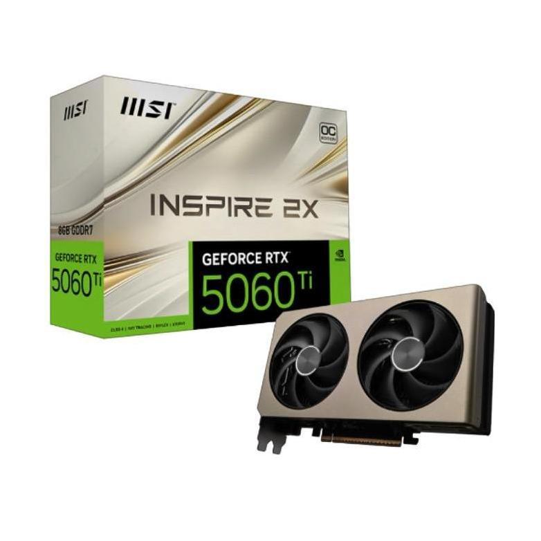 MSI GeForce RTX 5060 Ti 8G INSPIRE 2X OC 8GB GDDR7 2617MHz Graphics Card