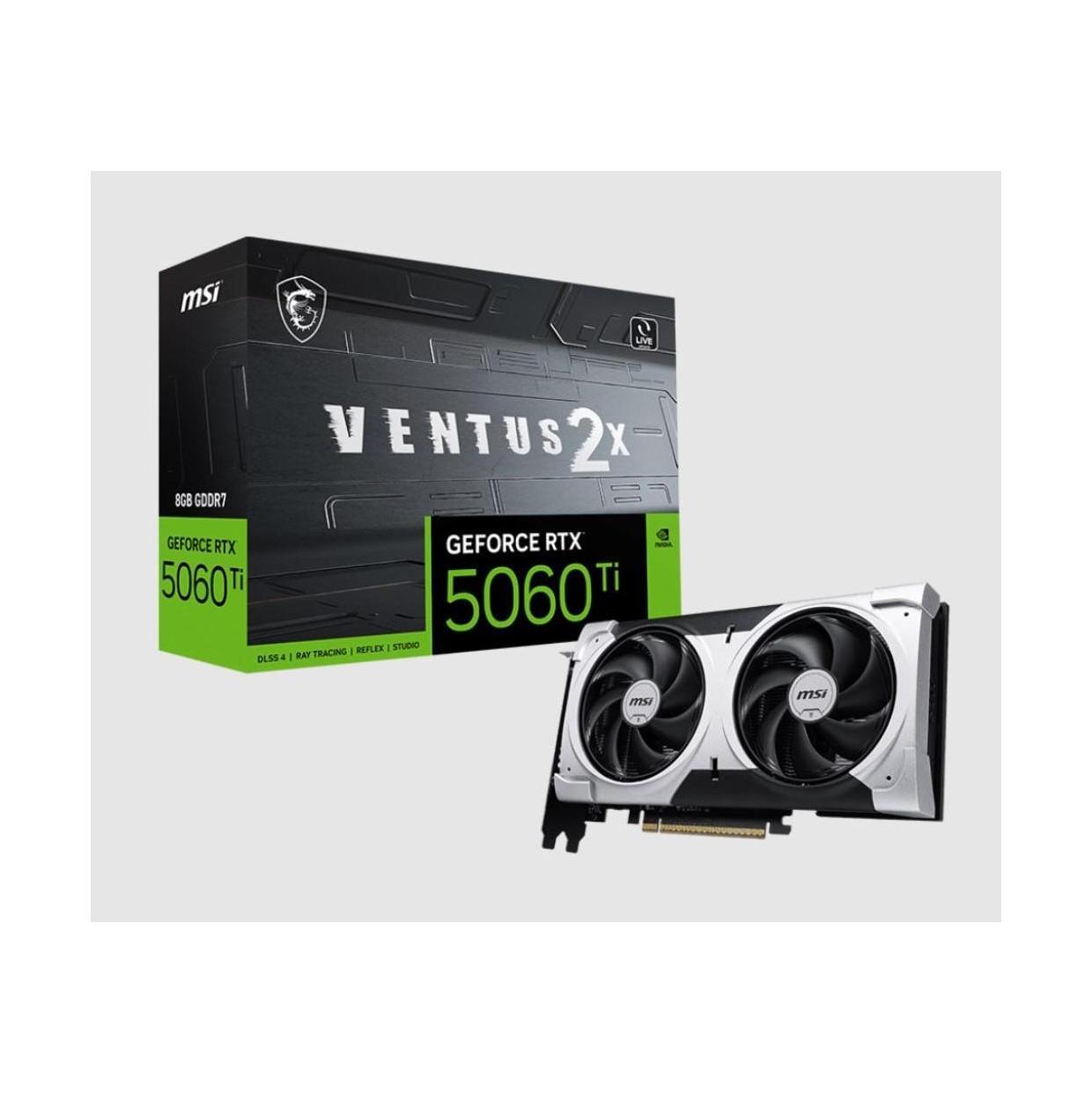 MSI GeForce RTX 5060 Ti 8G VENTUS 2X PLUS 8GB GDDR7 2572MHz Graphics Card