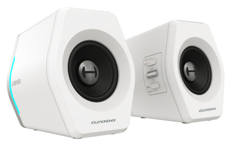 Edifier G2000 16W RGB LED Gaming Speakers Bluetooth USB AUX White