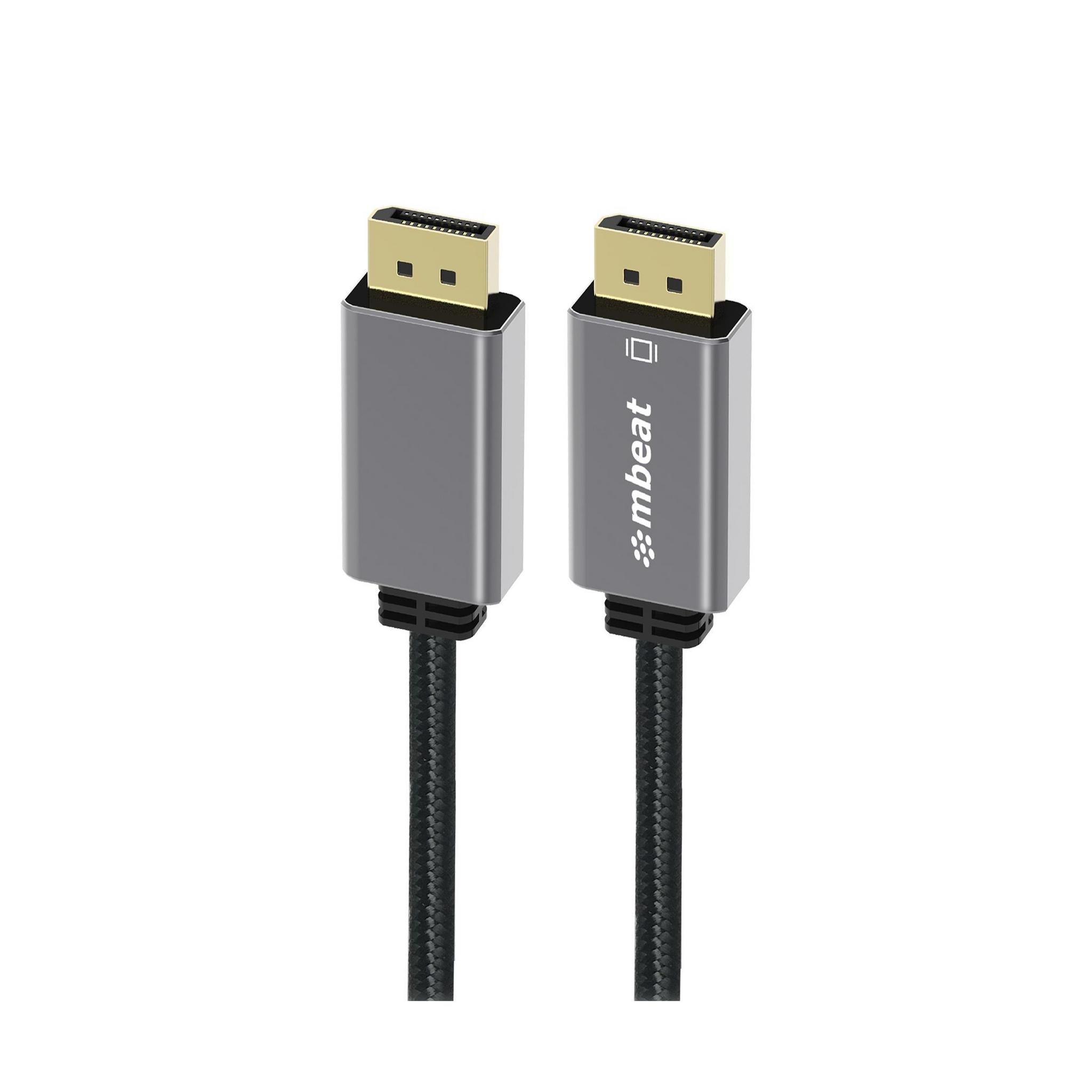 MBEAT Tough Link 1.8m DisplayPort Cable Space Grey 8K 60Hz 4K 120Hz