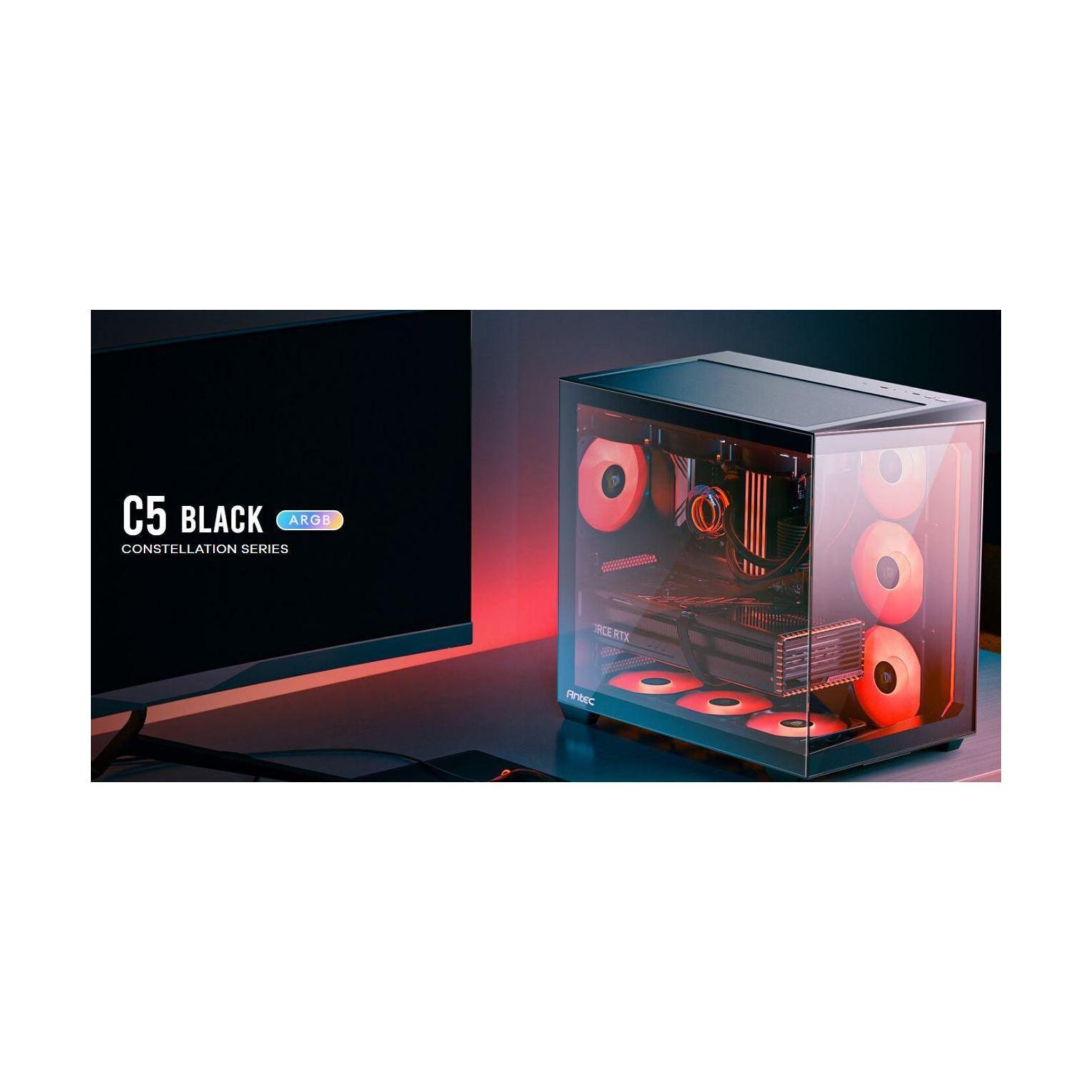Antec C5 ARGB ATX mATX 7x ARGB PWM Dual Chamber USB-C Case