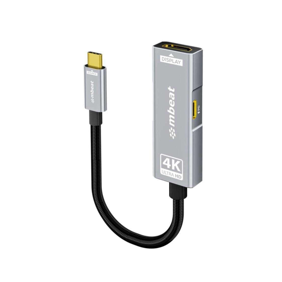 MBEAT Tough Link USB-C to HDMI Adapter Space Grey 4K 60Hz 100W PD
