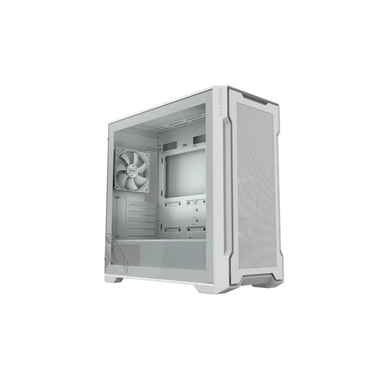 Gigabyte C102 GLASS ICE White Mid-Tower Case 5 Slots 2x3.5" 3x2.5" 2USB3.0