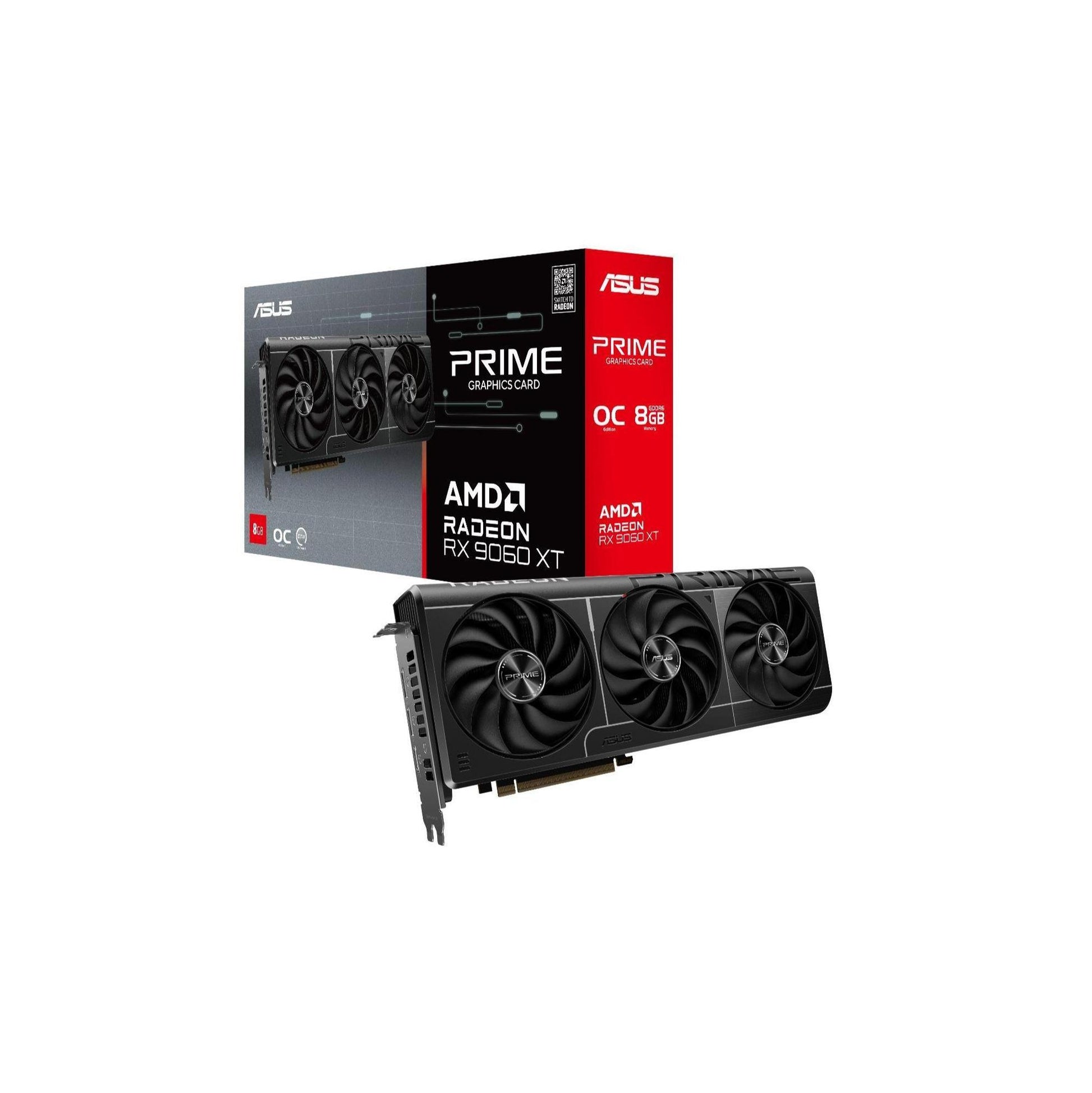 ASUS PRIME-RX9060XT-O8G RX 9060 XT 8GB GDDR6 PCIe 5.0 Graphics Card