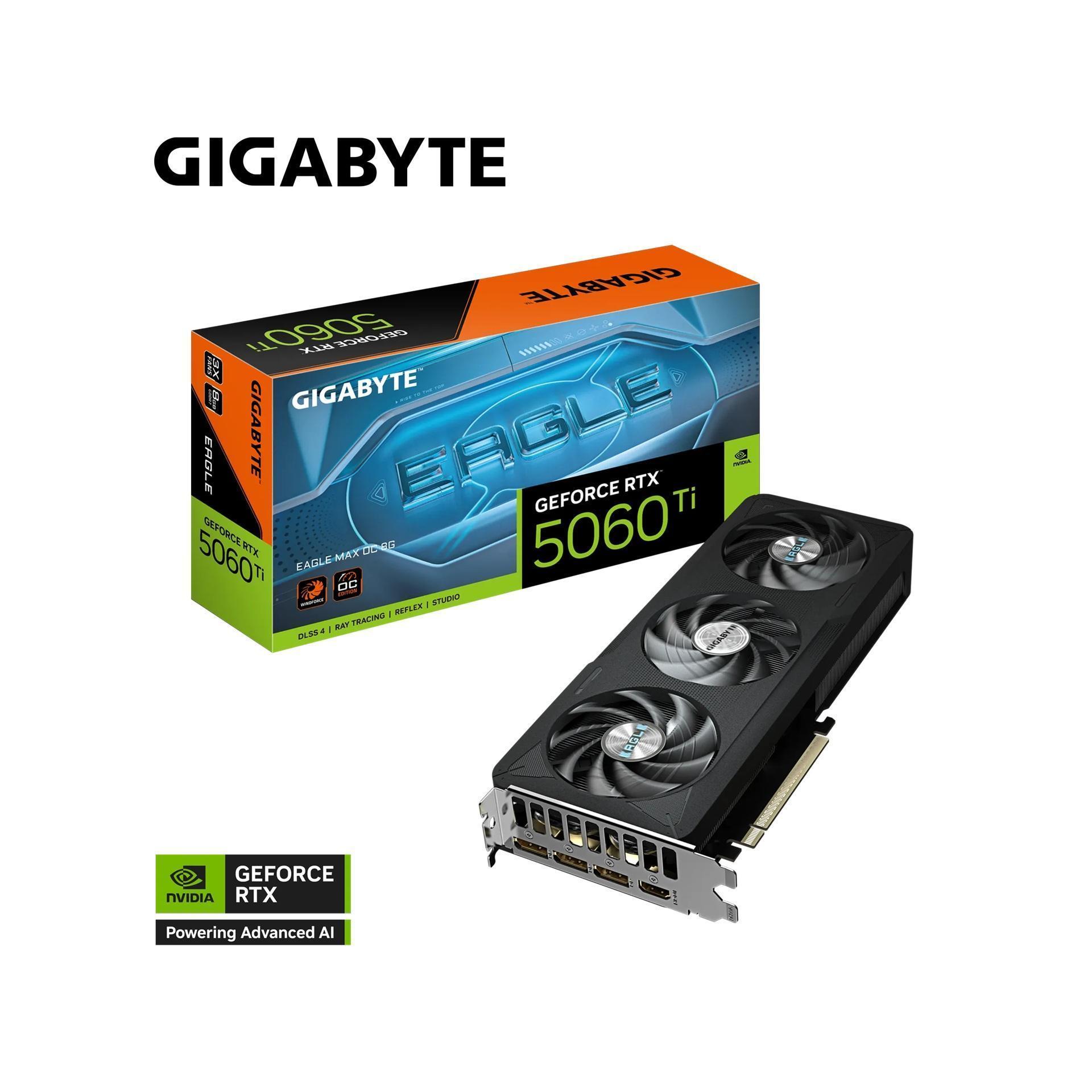 Gigabyte GeForce RTX 5060 Ti EAGLE MAX OC 8GB GDDR7 2617MHz Graphics Card