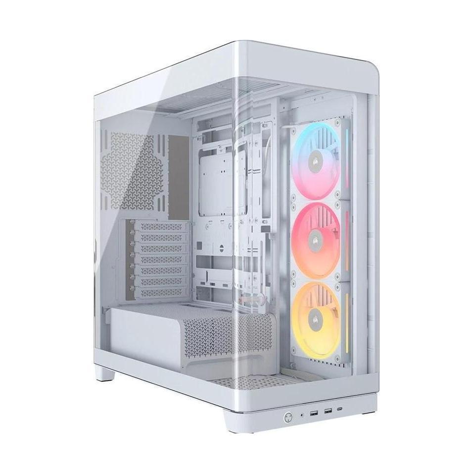 Corsair FRAME 4500X LX-R RGB Panoramic Glass Mid-Tower Case White 460MM GPU 360MM RAD
