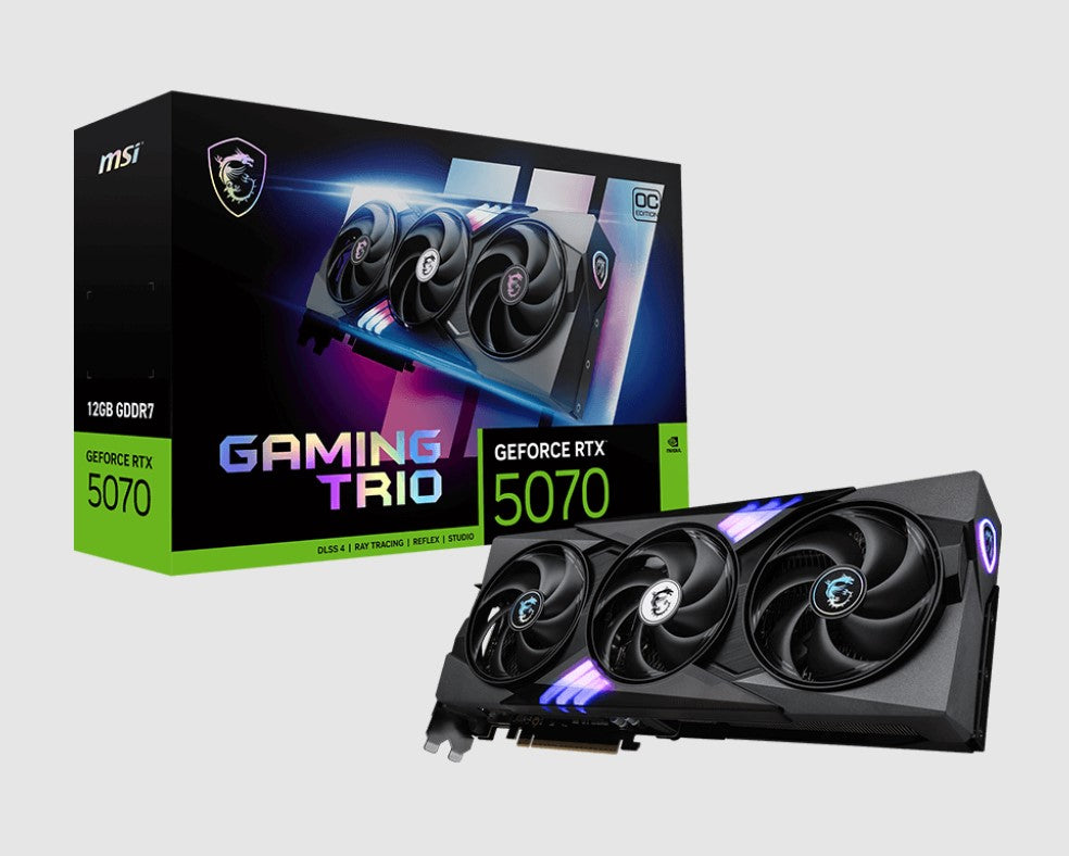 MSI GeForce RTX 5070 GAMING TRIO OC 12GB GDDR7 2610MHz Graphics Card