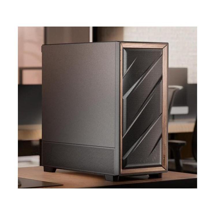 Antec Flux SE ATX/E-ATX MATX Walnut Trim 5x PWM Fans Vent Design Case