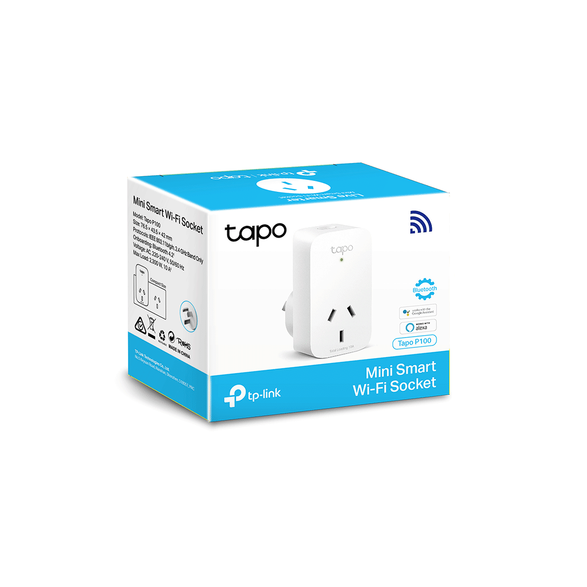 TP-Link Tapo P100 Mini Smart Wi-Fi Socket Remote Control Voice Control