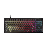 Corsair K55 CORE TKL RGB Gaming Keyboard 1000Hz 12KRO Rubber-Dome Switches USB 2.0 Wired