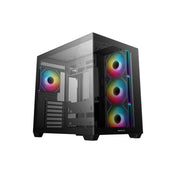 DEEPCOOL CG530 4F ATX Case Tempered Glass 4 Pre-Installed Fans USB3.0x2 Gen2 Type-C x1 Audio/Mic x1